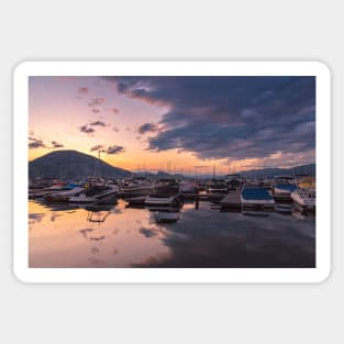 Summer Sunset View at Penticton Marina, Okanagan Lake Sticker